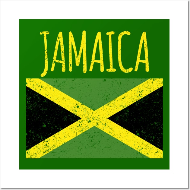 Jamaican flag design Wall Art by Keleonie